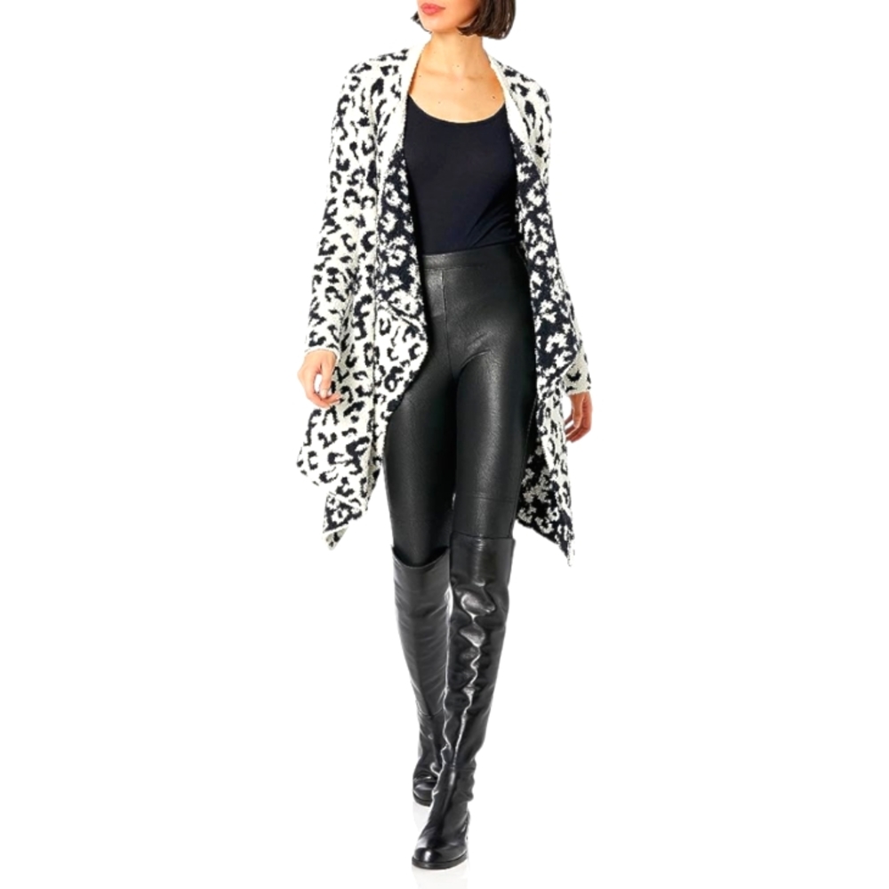 Ugg Phoebe Wrap Cardigan Cheetah Print White/Black Size S